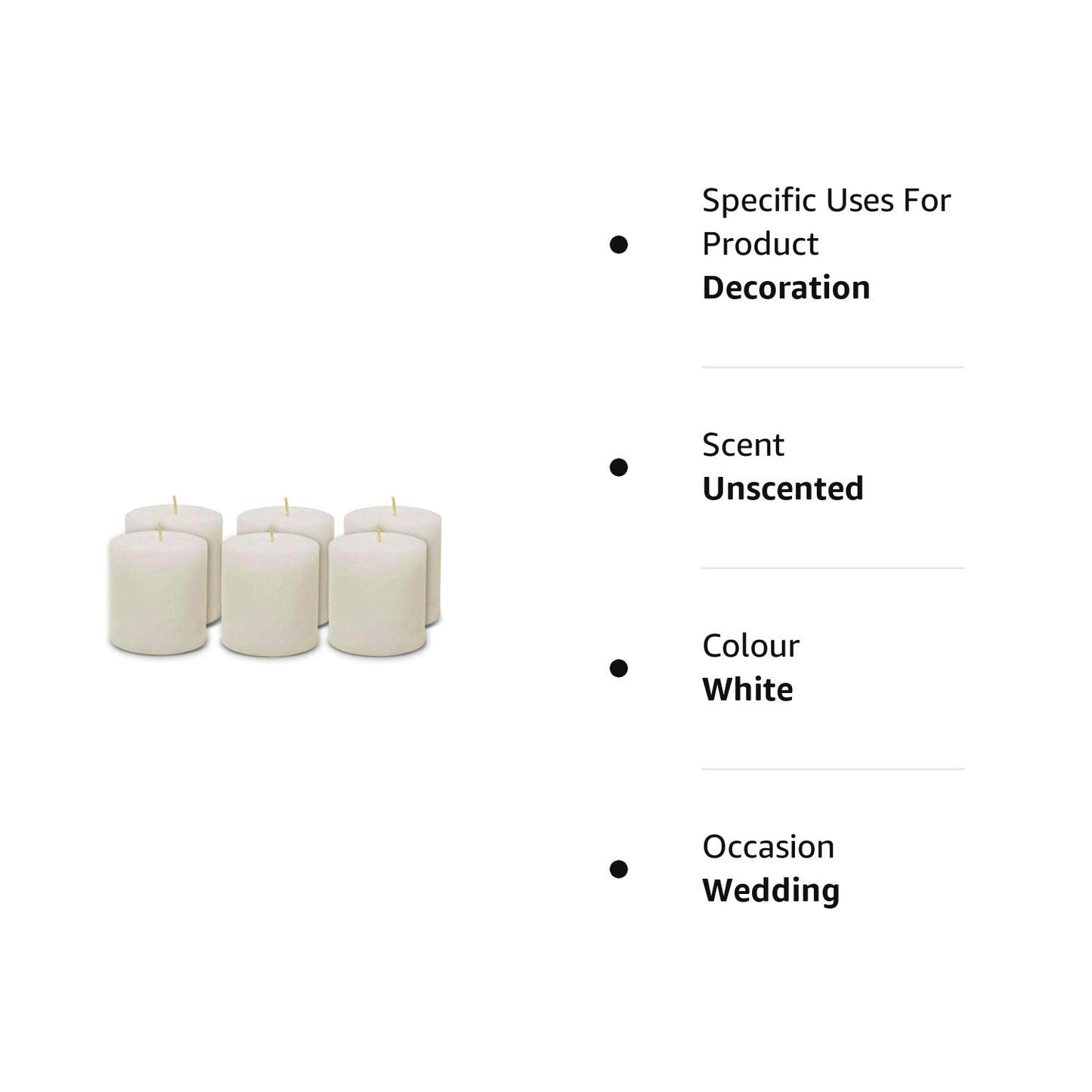 White Pillar (unscented Candles)